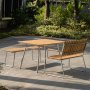 Mllan trdgrdsbnk i teak 120 cm
