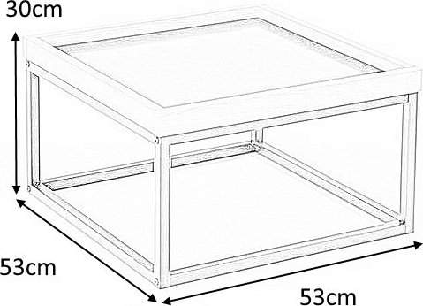 Table basse Vespa 53 x 53 cm - Beige/noir Table basse Vespa 53 x 53 cm - Beige/noir