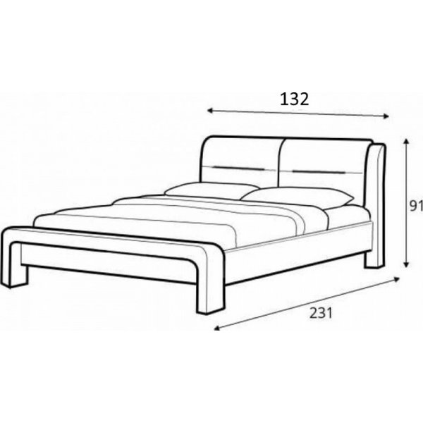Lisa bedframe 120x200 cm - Wit/zwart