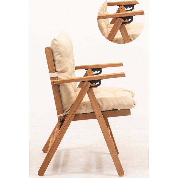 Jardin outdoor dining groep 4 - Boek/creme Jardin outdoor dining groep 4 - Boek/creme