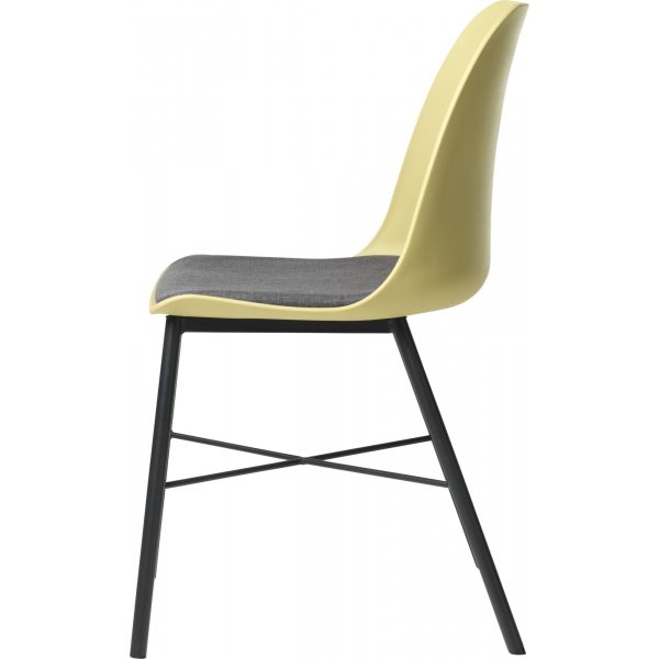 Chaise Oman jaune clair avec coussin d'assise Chaise Oman jaune clair avec coussin d'assise