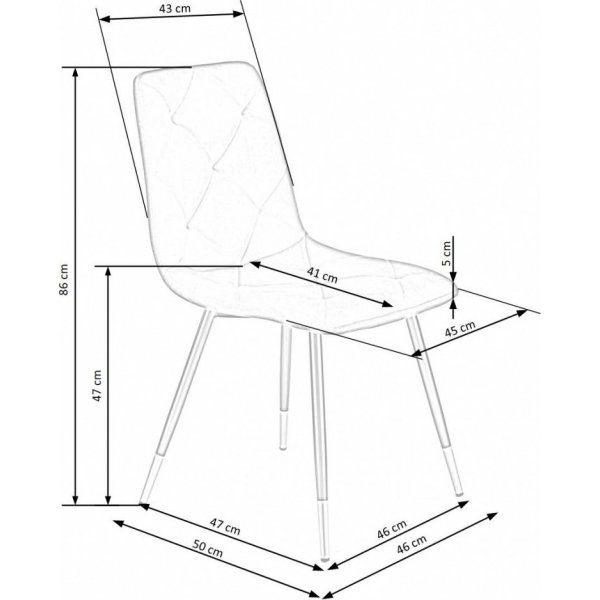 Chaise de salle  manger Cadeira 438 - Bleu