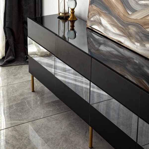 Banc média Leon - Or/noir Banc média Leon - Or/noir