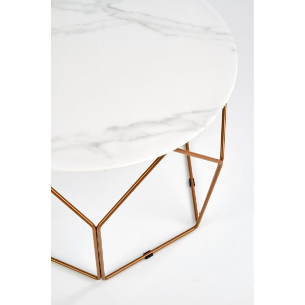 Table basse Wisconsin Ø60 cm - Marbre blanc/or Table basse Wisconsin Ø60 cm - Marbre blanc/or