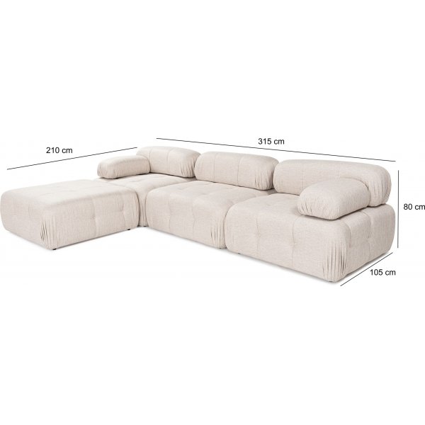 Canapé divan Blanca - Marron clair Canapé divan Blanca - Marron clair