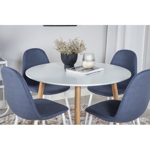 Table  manger Paradis 100 cm - Blanc/chne