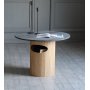 Table basse ronde Arto hauteur 60 cm - Blanchi / Marbre gris