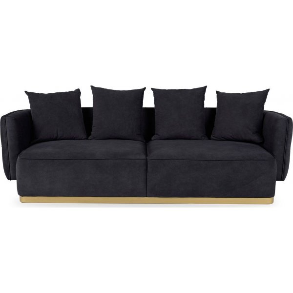 Queen 3-sits soffa - Svart