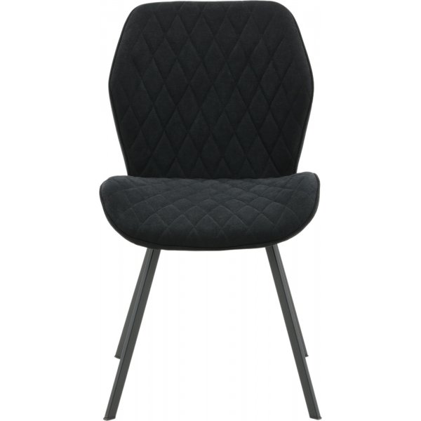 Chaise de salle à manger Greta - Tissu noir Chaise de salle à manger Greta - Tissu noir