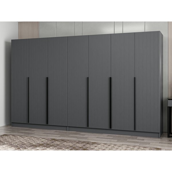 Armoire Cikani 315x52x210 cm, variante B - Anthracite Armoire Cikani 315x52x210 cm, variante B - Anthracite