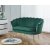 Kingsley 2-sits soffa i sammet - grn / krom + Mbeltassar
