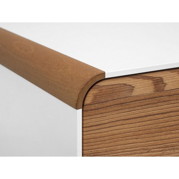 Livia byrå - Vit/Glas/Trä Livia byrå - Vit/Glas/Trä