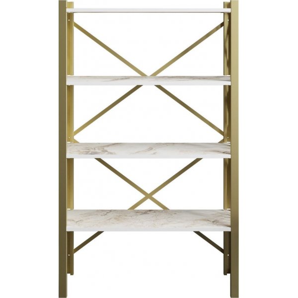 Merkel bokhylla - Vit/guld Merkel bokhylla - Vit/guld