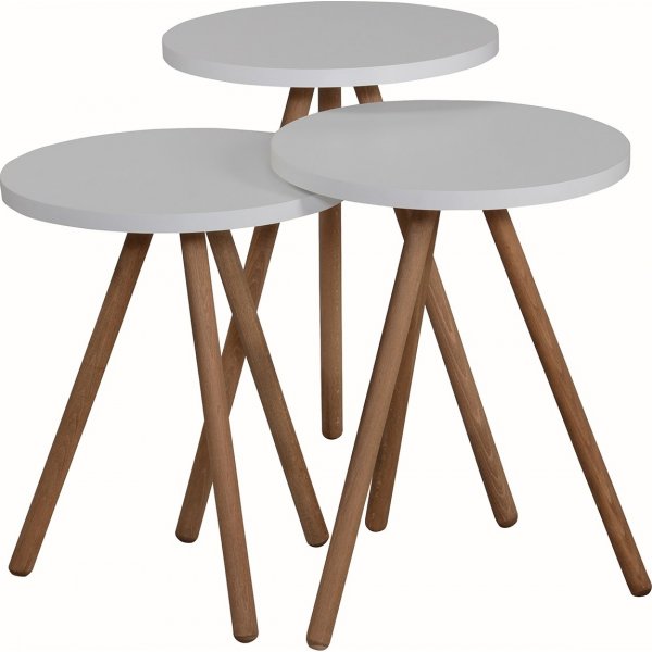 Triple batch tafel 34 cm - Wit