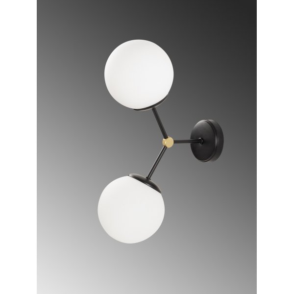 Damar wandlamp 6342 - Zwart/wit