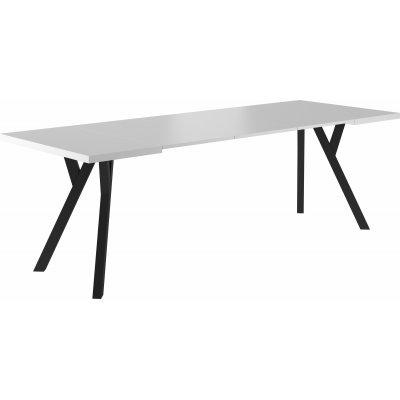 Merlin matbord 90-240 cm - Vit/svart
