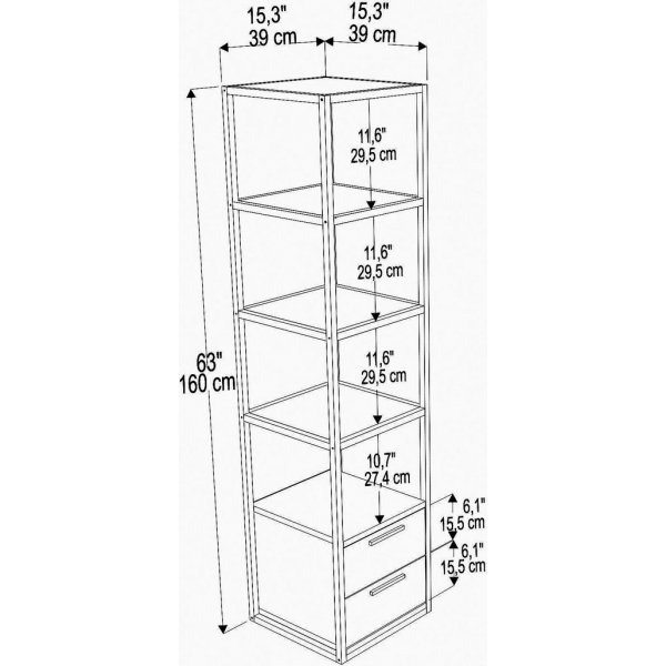 Banc multimédia avec étagères Robbins - Doré/chêne Banc multimédia avec étagères Robbins - Doré/chêne