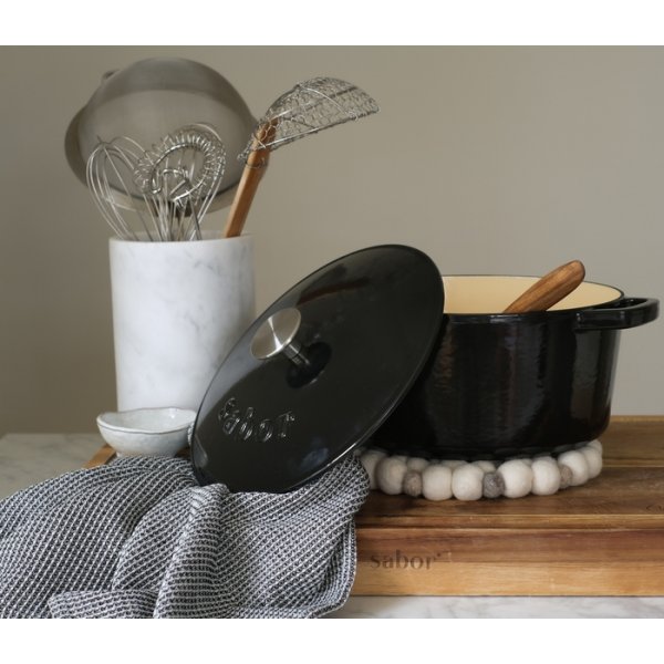 Sabor pot in gietijzer 4,4 liter zwart