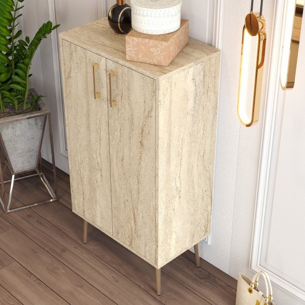 Prag skoskåp - Travertin Prag skoskåp - Travertin