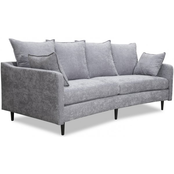 Gotland 3-sits svängd soffa - Oxford grå + Textilrengöring för möbler Gotland 3-sits svängd soffa - Oxford grå + Textilrengöring för möbler