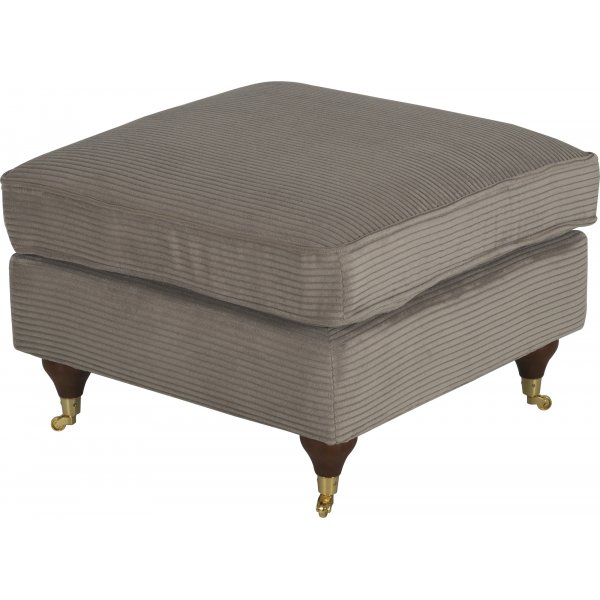 Repose-pieds de luxe Howard Watford - Velours ctel marron clair