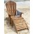 Dckstol med fotpall teak - Salt + Textilrengring fr mbler