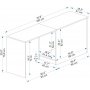 Akser bureau 180 x 47 cm - Licht walnoot/beige