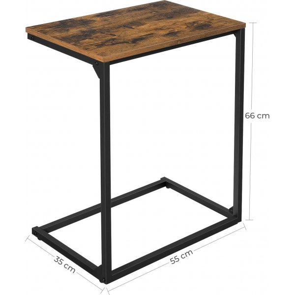 Table d'appoint Sren 55 x 35 cm - Marron/noir
