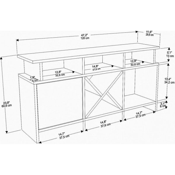 Banc mdia Auburn - Blanc