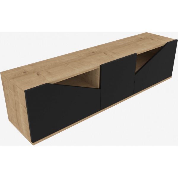 Banc multimédia Carson - Chêne/anthracite Banc multimédia Carson - Chêne/anthracite