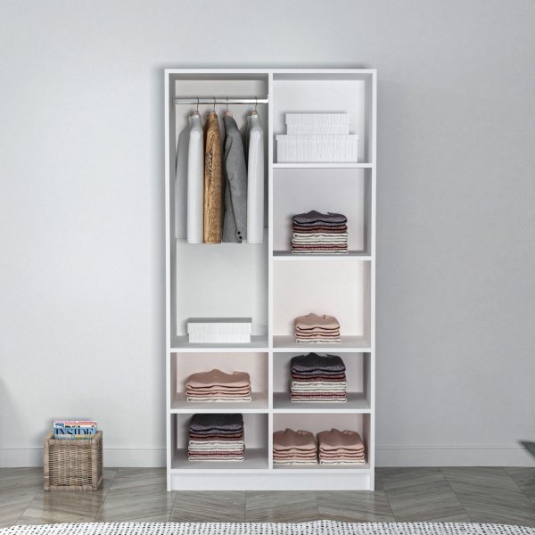 Newra garderob - Valnöt/vit Newra garderob - Valnöt/vit