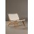 Rike loungestol - Cream PU/teak