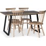 Edge 3.0 matgrupp 140x90 cm inkl 4 st vitoljade Orust pinnstolar - Gr Hgtryckslaminat (HPL)