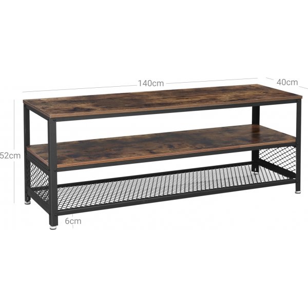 Maxwell TV-bnk 140 cm - Brun/svart