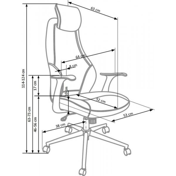 Piemonte kontorsstol - Svart