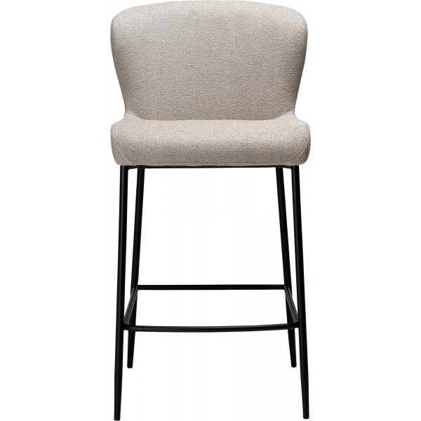 Chaise de comptoir Glam - Cachemire boucle/noir