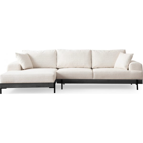 Canapé Eti divan gauche - Blanc/noir Canapé Eti divan gauche - Blanc/noir