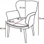 Fauteuil Paris - Rouge brique/mtal noir