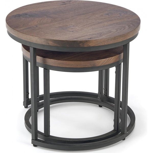 Satsbord valnöt/svart Ø43/53 cm - Tore Satsbord valnöt/svart Ø43/53 cm - Tore