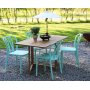 Matgrupp Salt teak: Slagbord i teak inklusive 4 st Bally stolar