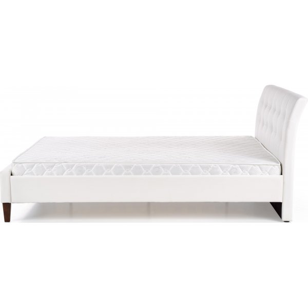 Klara 160x200 cm sängram med huvudgavel i vitt konstläder Klara 160x200 cm sängram med huvudgavel i vitt konstläder