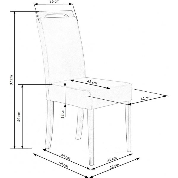 Chaise de salle à manger Elliott - Gris Chaise de salle à manger Elliott - Gris