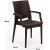 Groupe de salle  manger d\\\'extrieur Meco avec chaises  structure - Marron