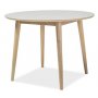Runt matbord i ek 90 cm + Flckborttagare fr mbler