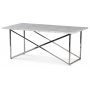 Paladium soffbord 110 x 60 cm - Krom / kta ljus marmor