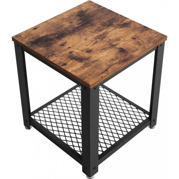 Freddie bijzettafel 45 x 45 cm - Bruin/zwart