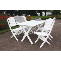 Haväng matgrupp (soffa med 2 stolar och bord) - vit Haväng matgrupp (soffa med 2 stolar och bord) - vit