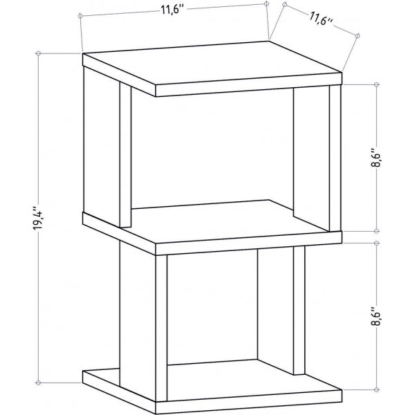 Table de chevet Carter - Anthracite Table de chevet Carter - Anthracite