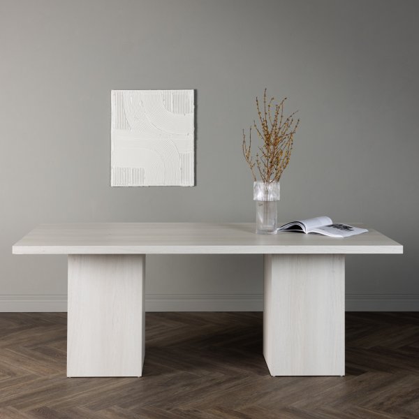 Table  manger Olga 200 x 90 cm - Blanc