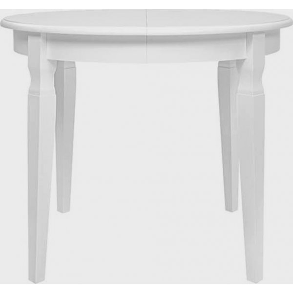 Lucan 1 table à manger 95-195 x 95 cm - Blanc Lucan 1 table à manger 95-195 x 95 cm - Blanc